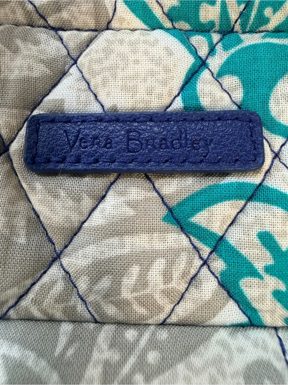 Vera Bradley Retired Santiago Quilted Diaper Bag Baby Blue Floral Changing Pad